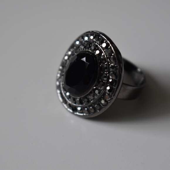 Shiny Black and Graphite Ring - Picture 2 of 5